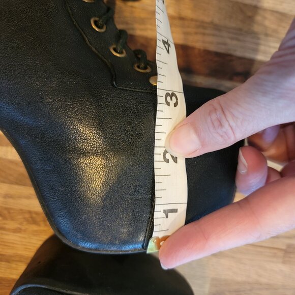 Jeffrey Campbell Lita Handmade Havana Last Black Leather Platform Bootie - Picture 9 of 15